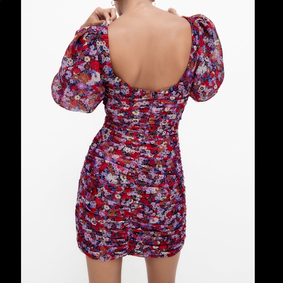 Zara Floral Mini Dress | Small & Medium (Available) - Picture 3 of 5